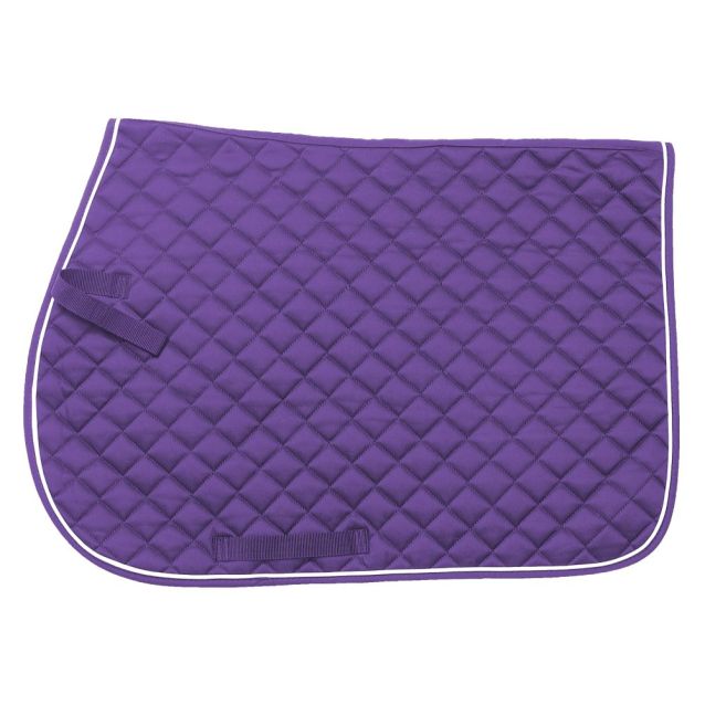 Quilted Event English/All Purpose Saddle Pad - Purple - Personalized/Monogrammed
