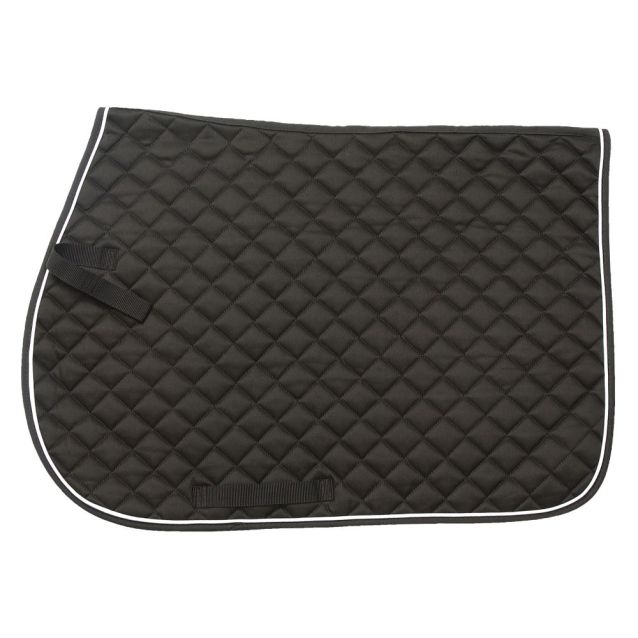 Quilted Event All Purpose/English Saddle Pad - Black - Personalized/Monogrammed