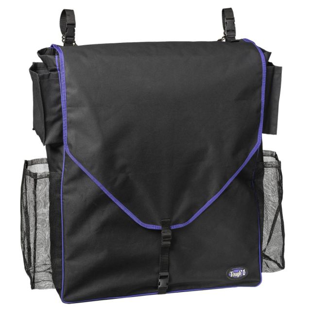 Deluxe Horse Blanket/Turnout Storage Bag - Black and Blue - Tough 1 - Personalized/Monogrammed