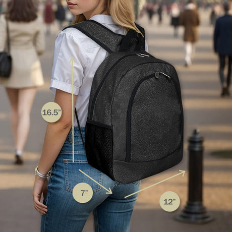 Black Glitter Backpack/Bookbag - Personalized/Monogrammed