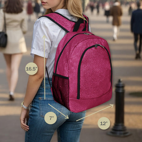 Hot Pink Glitter Backpack/Bookbag - Personalized/Monogrammed