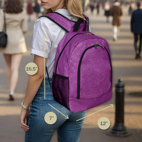 Purple Glitter Backpack/Bookbag - Personalized/Monogrammed