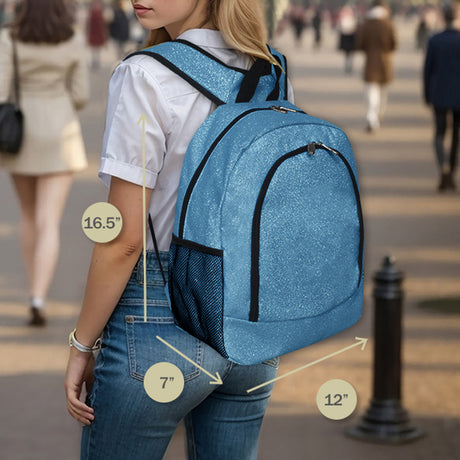 Turquoise Glitter Backpack/Bookbag - Personalized/Monogrammed