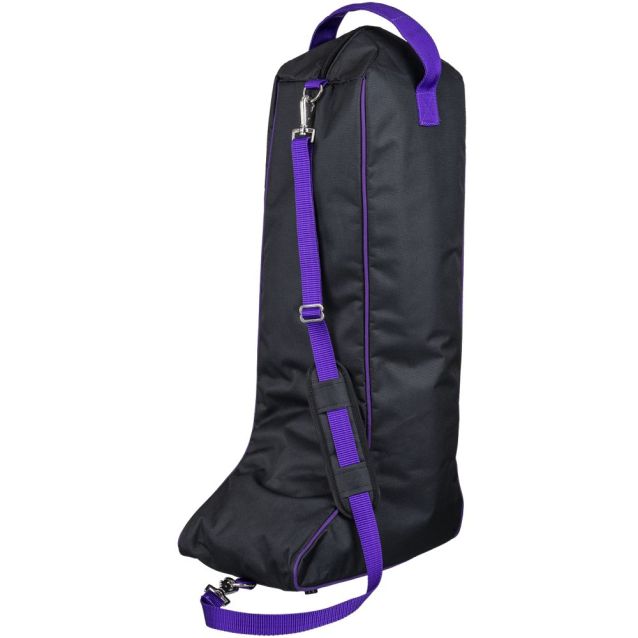 Black and Purple English Boot Bag - Personalized/Monogrammed