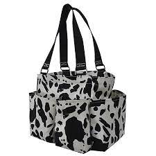 Black and White Cow Caddy/Grooming Tote Horse/Dog - Personalized/Monogrammed