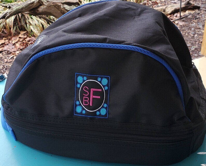 Helmet Bag - Black and Royal Blue - Tough 1 - Personalized/Monogrammed