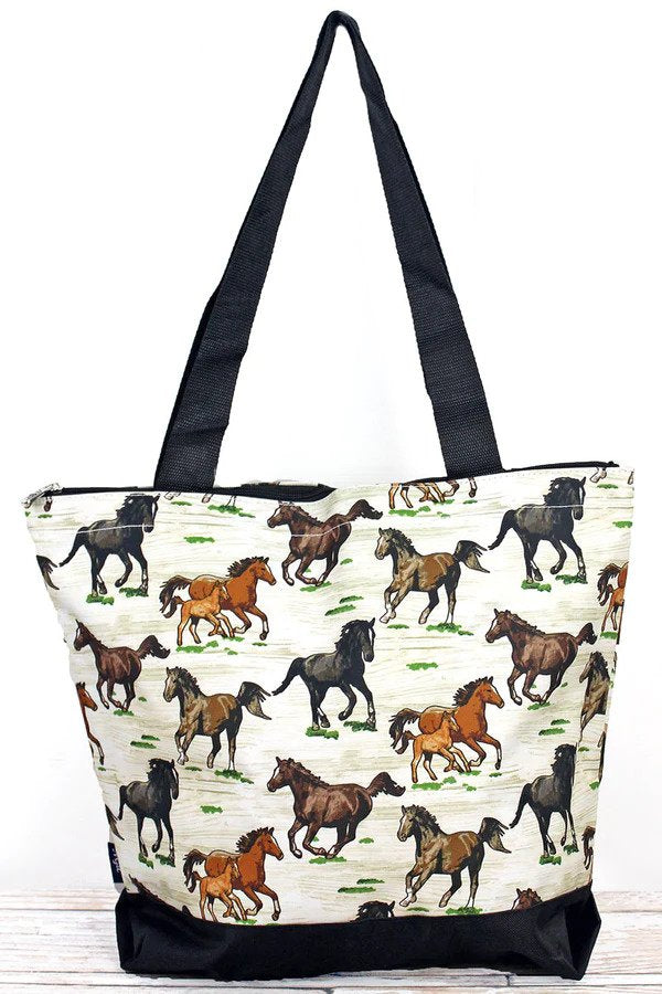 Wild Horse Print Tote Bag - Personalized/Monogrammed
