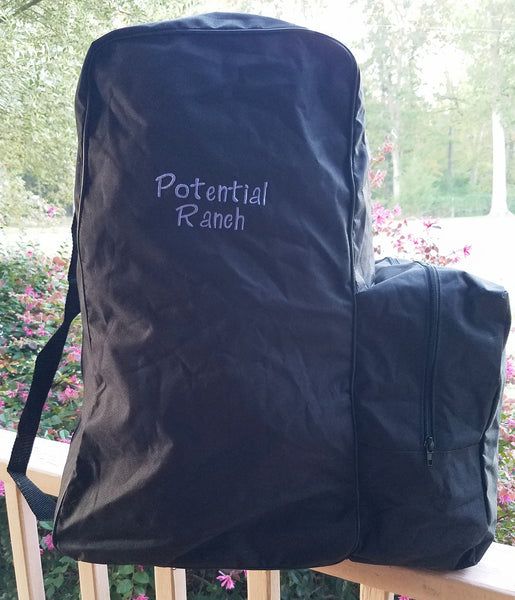 Helmet and Boot Bag - Black - Canvas - Personalized/Monogrammed
