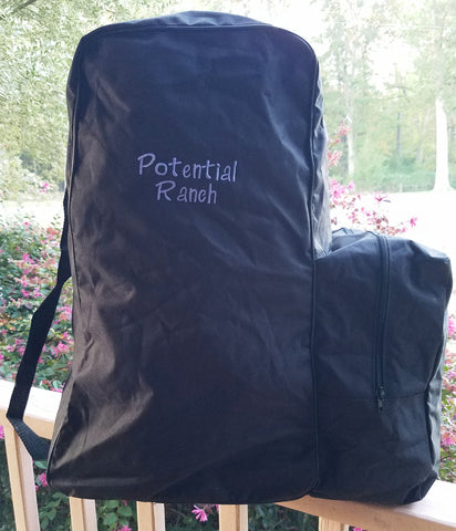 Helmet and Boot Bag - Black - Canvas - Personalized/Monogrammed