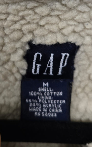GAP Ladies Medium Denim Jacket - Upcycled - Highland Cow
