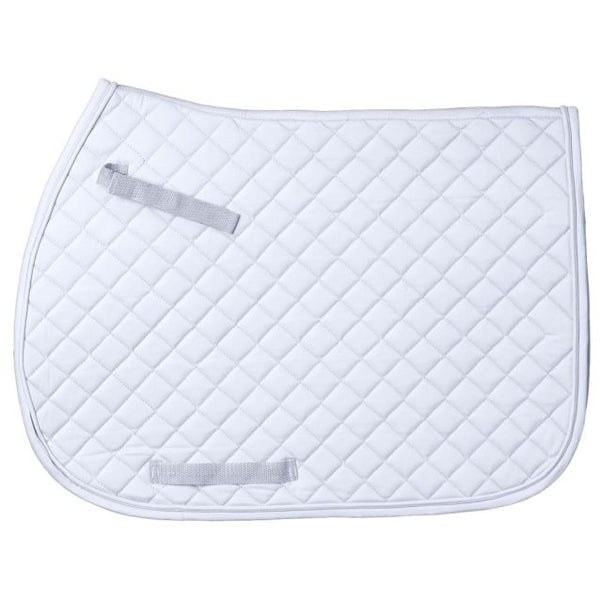 Quilted Event All Purpose/English Saddle Pad - White - Personalized/Monogrammed