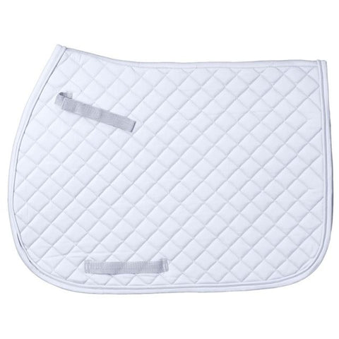 Quilted Event All Purpose/English Saddle Pad - White - Personalized/Monogrammed