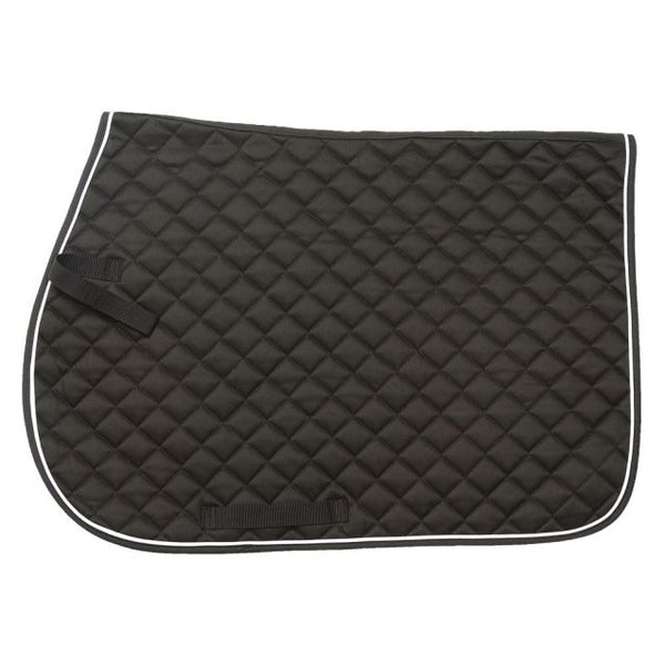Quilted Event All Purpose/English Saddle Pad - Black - Personalized/Monogrammed