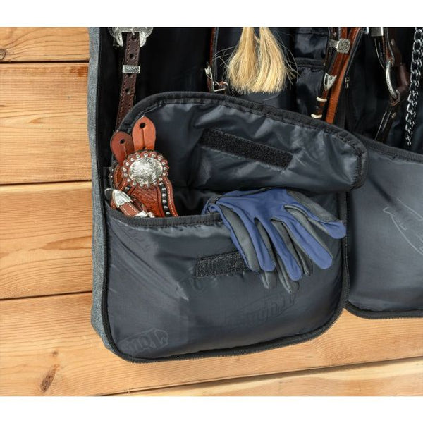 Black and Royal Blue Double Sided Bridle/Show Halter Bag/Case - Tough 1 - Personalized/Monogrammed