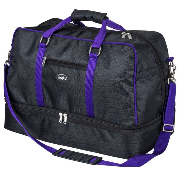Black and Purple Duffel/Overnight Bag/Gear - Tough 1 - Personalized/Monogrammed