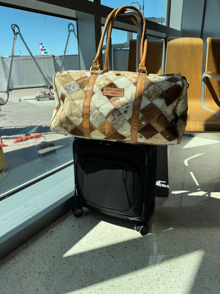 Boho Luxe Duffle/Weekender Leather Hair-On Cowhide Travel Bag