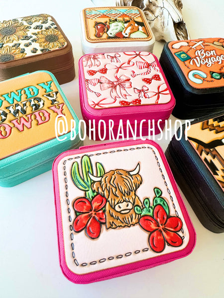 Western Mini Jewelry Storage Travel Box