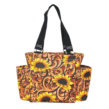 Leather Sunflower Caddy/Grooming Tote/Dog - Personalized/Monogrammed