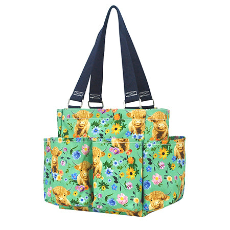 Blue Highland Cow Caddy/Grooming Tote Horse/Dog - Personalized/Monogrammed