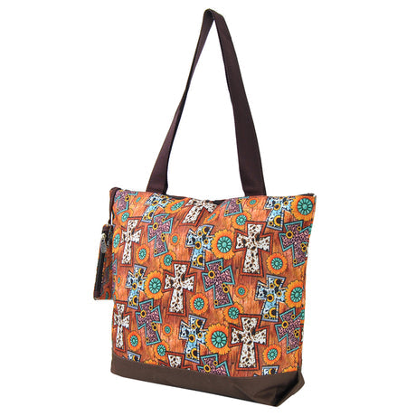 Western Cross Zippered Tote Bag - Personalized/Monogrammed