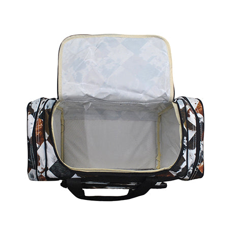 Patchwork Cow Print Duffel/Overnight Bag/Gym Bag - Personalized/Monogrammed