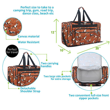 Paint Horse Print Duffel/Overnight Bag/Gym Bag - Personalized/Monogrammed