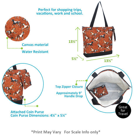 Paint Horse Print Tote Bag - Personalized/Monogrammed