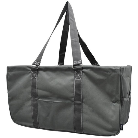 Solid Gray Large Utility Tote/Tote Bag - Personalized/Monogrammed