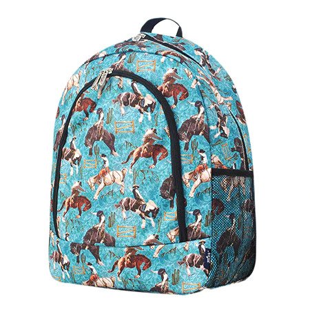 Blue Cowboy Print Backpack/Bookbag - Personalized/Monogrammed