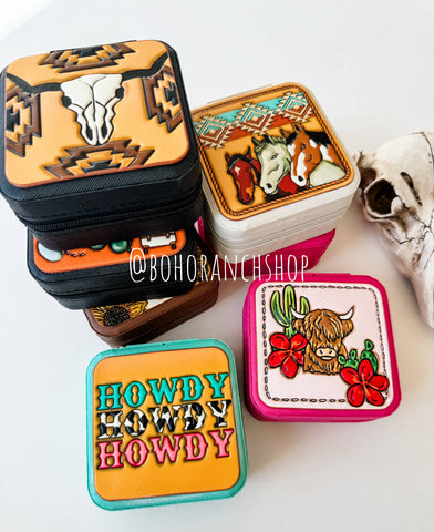 Western Mini Jewelry Storage Travel Box