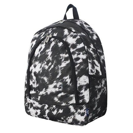 Black Cow Couture Print Backpack/Bookbag - Personalized/Monogrammed