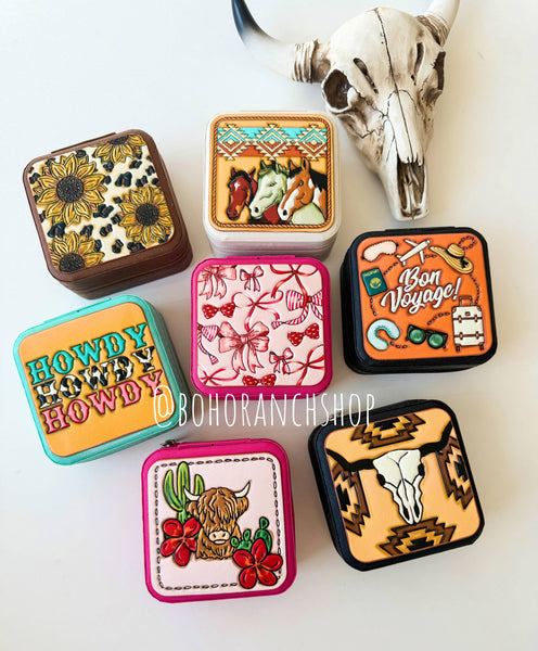 Western Mini Jewelry Storage Travel Box