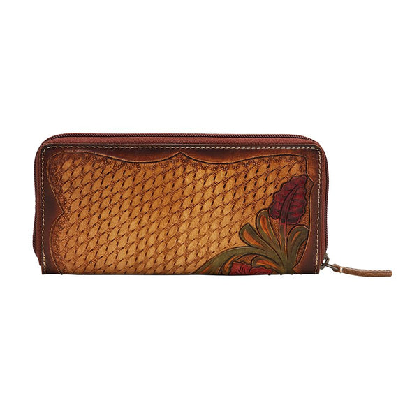Zipper Floral Wallet - Myra Bags