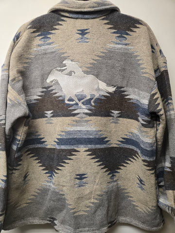 Prissy Jane Custom Embroidered Mounted Shooter Large Shacket - New with Tags