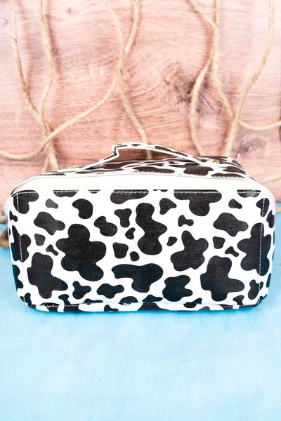 Expandable Cow Print Toiletry/Make-up Bag