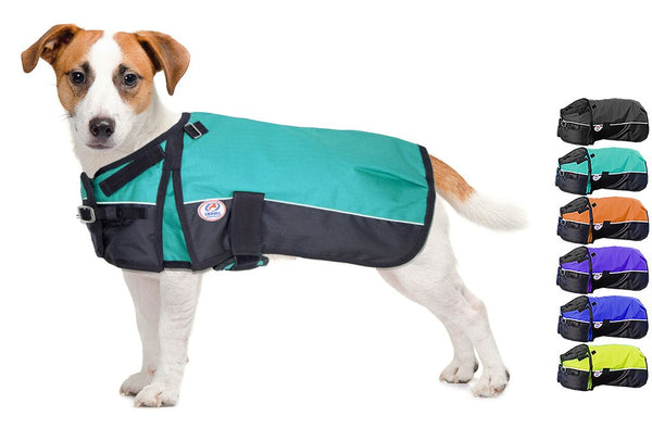 Turquoise Adjust-to-Fit Dog Blanket/Jacket/Coat - Derby - Personalized/Monogrammed