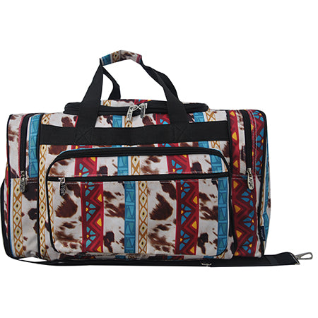 Aztec Cow Duffel/Overnight Bag/Gym Bag - Personalized/Monogrammed