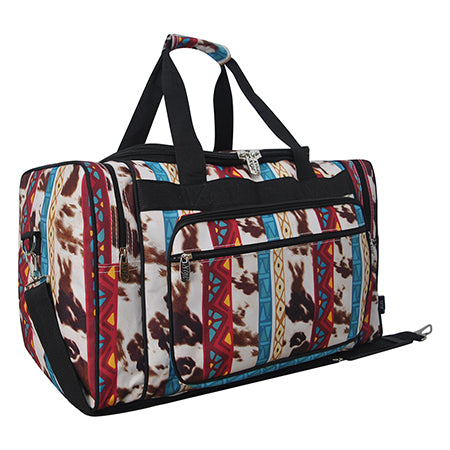 Aztec Cow Duffel/Overnight Bag/Gym Bag - Personalized/Monogrammed