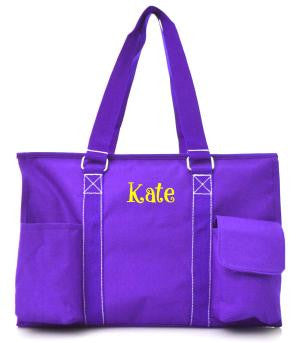 Small UtilityTote/Tote Bag - Purple - Personalized/Monogrammed