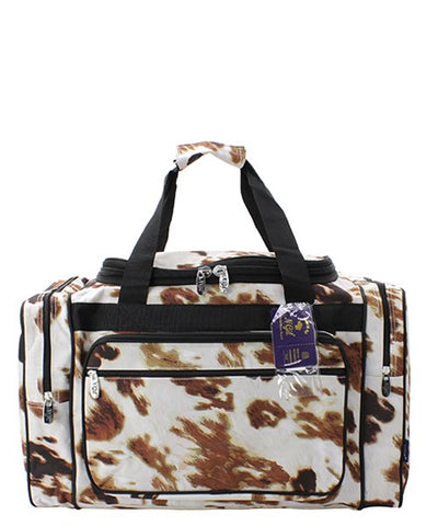 Cow Print Duffel/Overnight Bag/Gym Bag - Personalized/Monogrammed