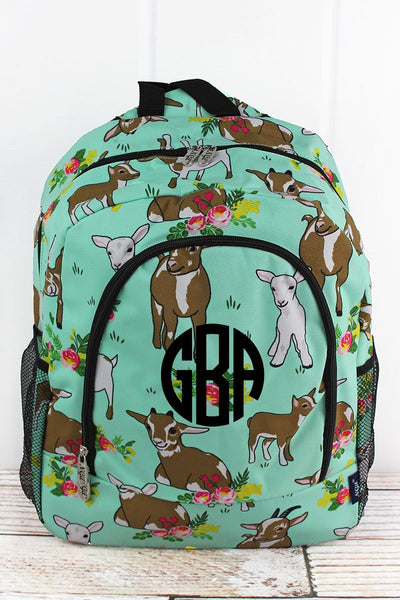 Goat Print Backpack/Bookbag - Personalized/Monogrammed