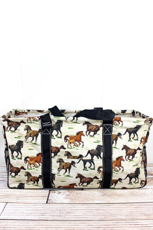 horse tote travel bag Wild Horse Print Large Utility Tote/Tote Bag
