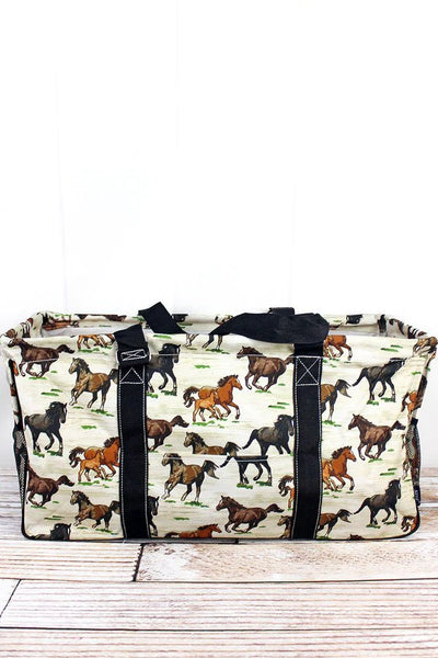 Horse Print Large Utility Tote/Tote Bag - Personalized/Monogrammed