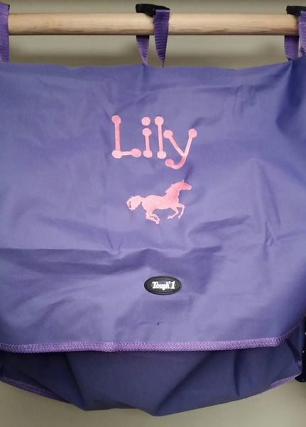 Horse Blanket/Turnout Storage Bag - Purple - Tough 1 - Personalized/Monogrammed
