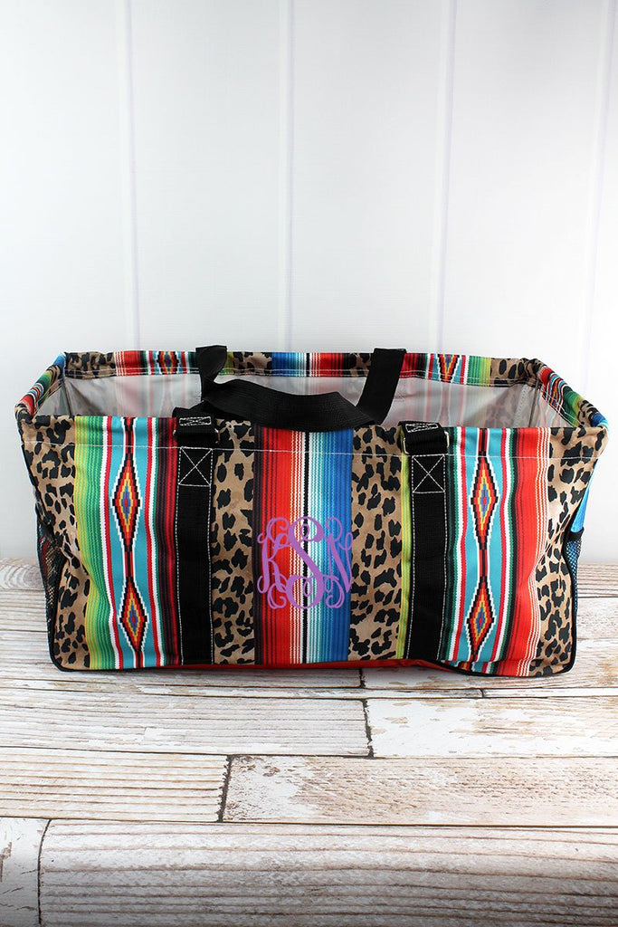 Leopard Serape Print Large Utility Tote/Tote Bag - Personalized/Monogr –  Custom Horse and Hound